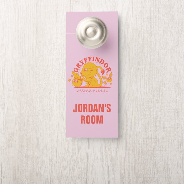 Aviso De Porta HARRY POTTER™ | Escola GRYFFINDOR™ Hogwarts (Na maçaneta)
