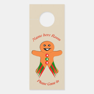 Aviso De Porta Homem Personalizado do Pão de Natal