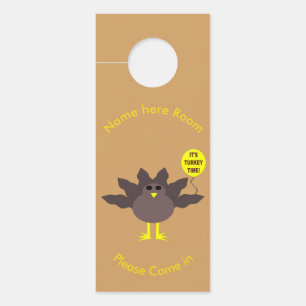Aviso De Porta Hora da Turquia - Ação de Graças Personalizada
