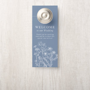 Aviso De Porta Hotel Boho Periwinkle Wildflower