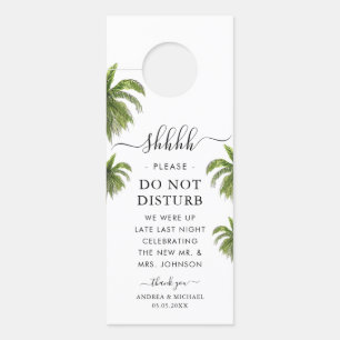 Aviso De Porta Hotel Palm Tree Beach Destination Party