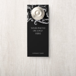 Aviso De Porta Hotelaria de resort personalizada preto
