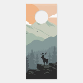 Aviso De Porta Imagens Vintage da Paisagem de Montana