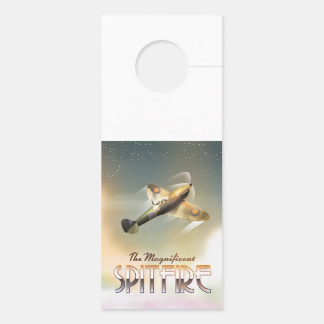 Aviso De Porta impressão de pôster de viagem Magnificent Spitfire (Verso)