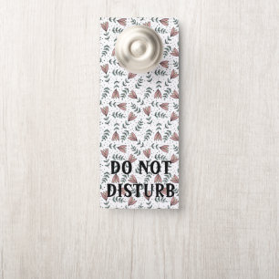 Aviso De Porta Impressão Floral Não Incomodar