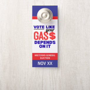 Aviso De Porta Inflação do preço do gás de votação Pin
