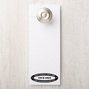 Aviso De Porta Informações do Texto do Logotipo da Sua Empresa Ex