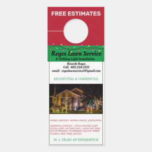 Aviso De Porta Instalação de Luzes de Natal Lindas