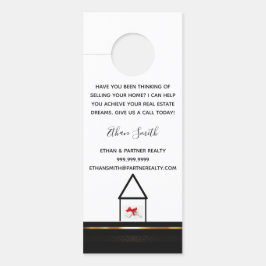 Aviso De Porta Introdução ao Marketing Imobiliário Preto e Dourad