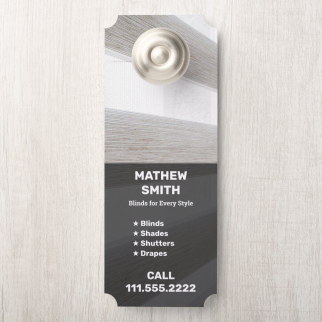 Aviso De Porta Janela Cega Um Lado (Na maçaneta)