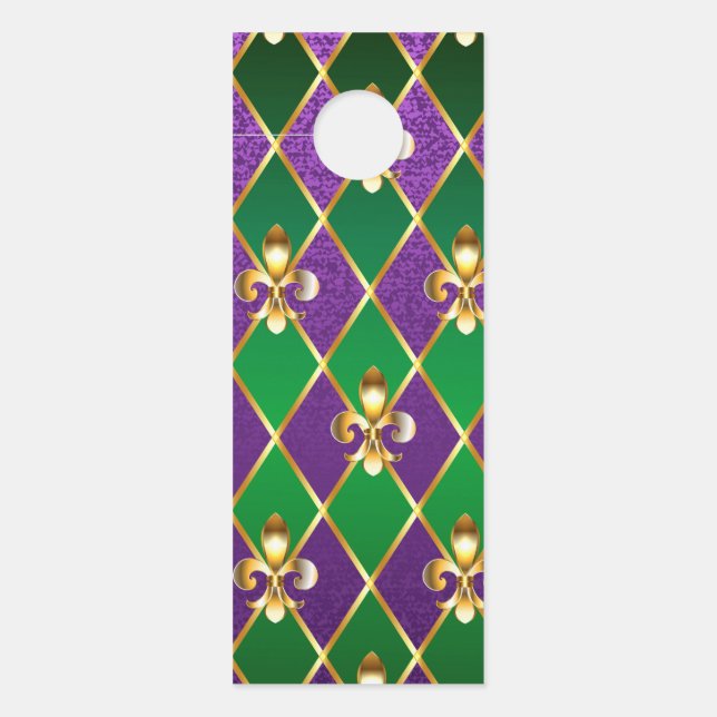 Aviso De Porta Jewelry Background Mardi Gras (Frente)