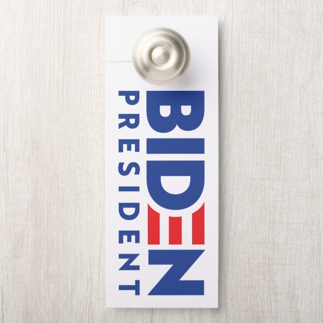 Aviso De Porta Joe Biden 2020 Biden para Presidente (Na maçaneta)