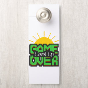 Aviso De Porta Jogo Acabado, Reviva os jogos com, nivelar
