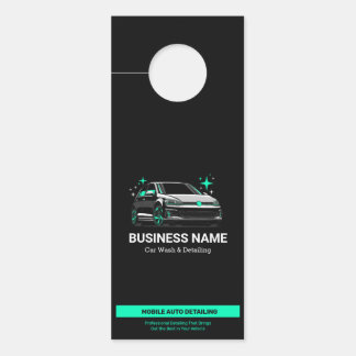 Aviso De Porta Lavagem e Detalhes de Carro Móvel Personalizado