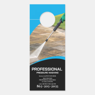 Aviso De Porta Lavagem Profissional Minimalista