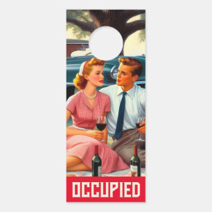 Aviso De Porta Legal hanger da porta de vintagem