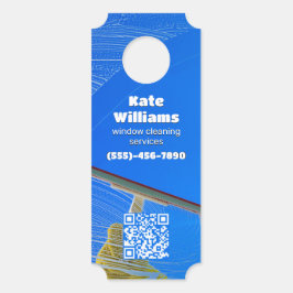 Aviso De Porta Limpeza de Janela QR Personalizada