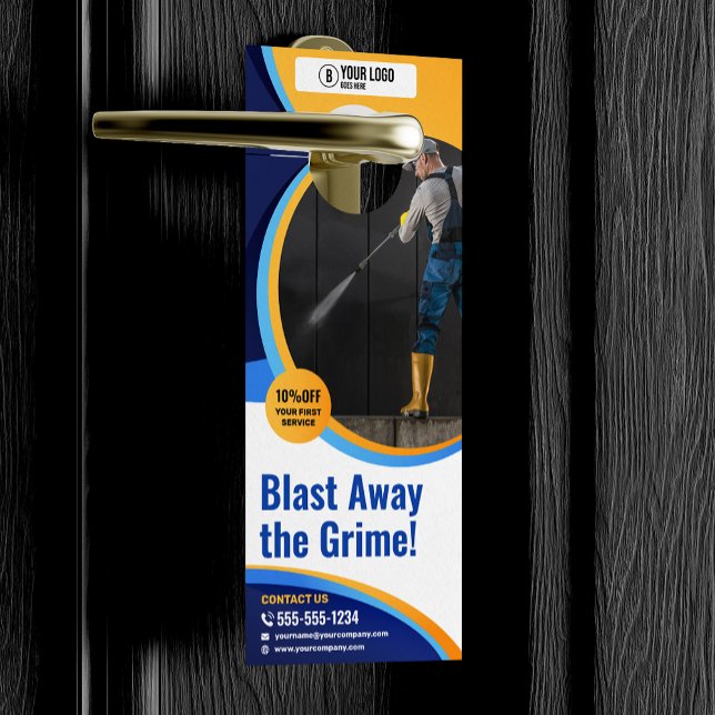 Aviso De Porta Limpeza de pressão Janela Limpeza de janela da cas (Criador carregado)