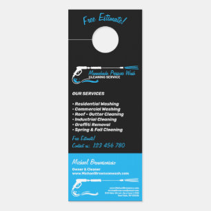 Aviso De Porta Limpeza de pressão profissional e limpeza de energ