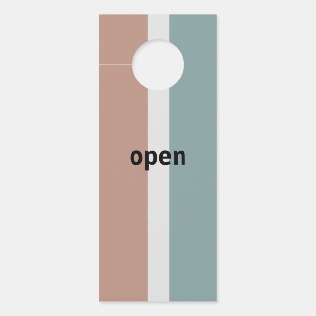Aviso De Porta listras de cores suaves (Frente)
