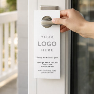 Aviso De Porta Logo Desculpe-nos Por Não Ter Apanhado Promocional