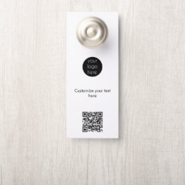 Aviso De Porta Logotipo comercial Empresa Hotel Resort QR