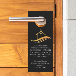 Aviso De Porta Logotipo personalizado da Real Estate - Marketing 