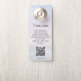 Aviso De Porta Logotipo profissional QR Code Hotel B&B Informaçõe