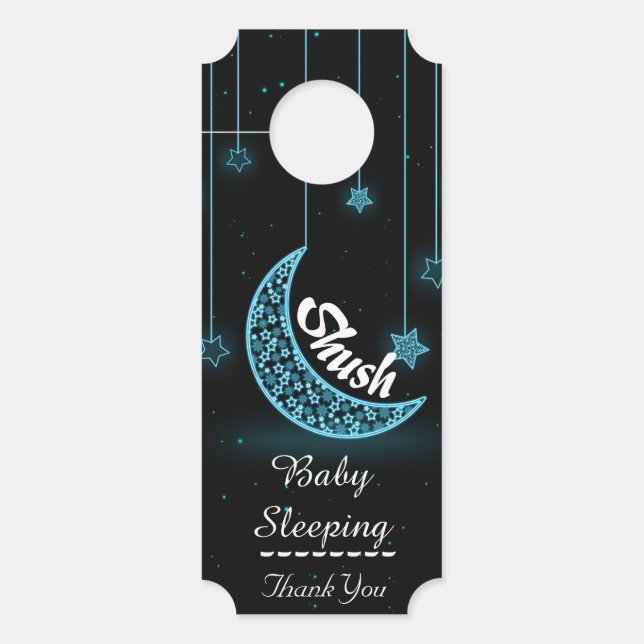 Aviso De Porta Lua e Estrelas - Ensino Personalizado (Frente)