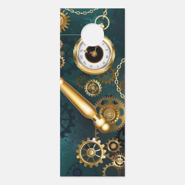 Aviso De Porta Lupa no estilo Steampunk (Frente)