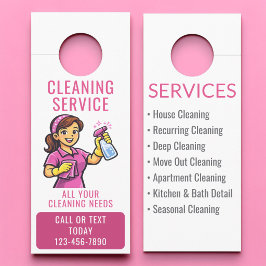 Aviso De Porta Maid House Cleaning Service