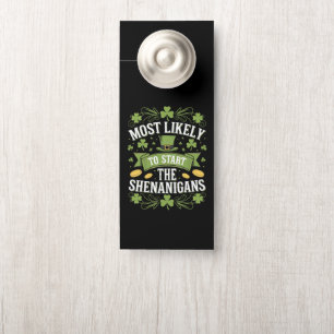 Aviso De Porta Mais Propenso a Iniciar a Travessura St Patricks