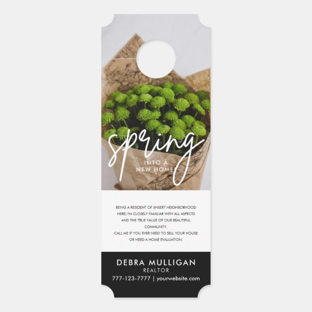 Aviso De Porta Marketing da porta do imóvel moderno (Frente)