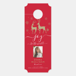 Aviso De Porta Marketing da porta do Natal Imobiliário