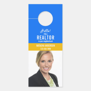 Aviso De Porta Marketing Do Agente Imobiliário Acabou De Vender C