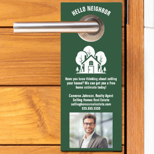 Aviso De Porta Marketing pessoal da empresa de imóveis ecológicos