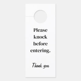Aviso De Porta Mensagem Personalizada Simples