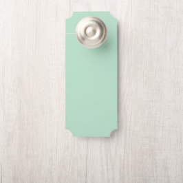Aviso De Porta Mint Green Door Hanger Minimalista