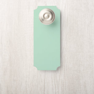 Aviso De Porta Mint Green Door Hanger Minimalista