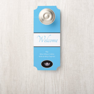 Aviso De Porta Miss América Crown Door Hanger Nome Personalizado