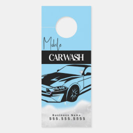 Aviso De Porta Mobile Car Wash Detailing B Door Hanger 