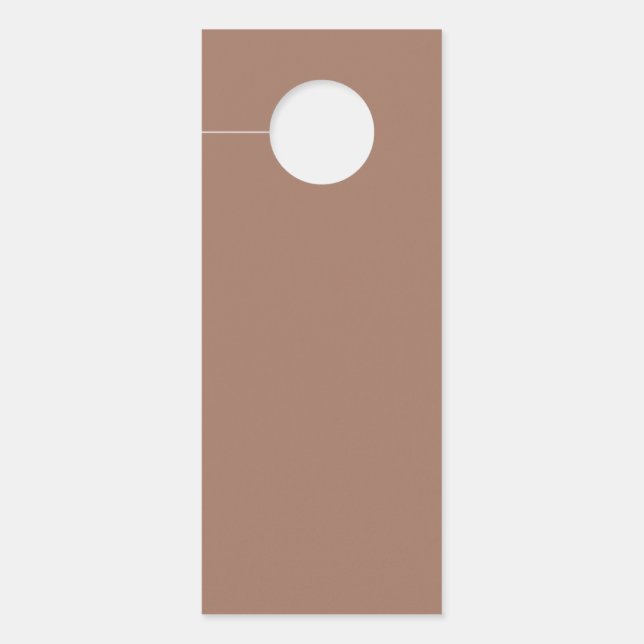 Aviso De Porta Mocha Mousse Trendy Sólido Elegante (Frente)