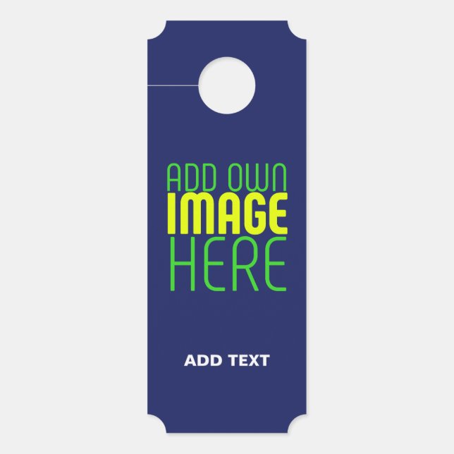AVISO DE PORTA MODELO DE TEXTO DE IMAGEM AZUL DE MARINHO CUTE EDI (Frente)