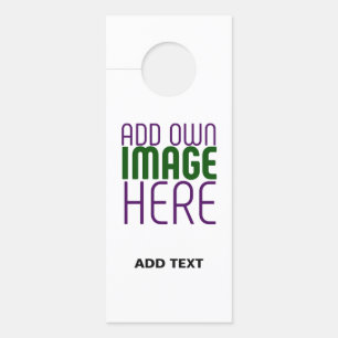 AVISO DE PORTA MODELO DE TEXTO DE IMAGEM BRANCA SIMPLES EDITÁVEL