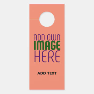 AVISO DE PORTA MODELO DE TEXTO DE IMAGEM DE LARANJA DE CORAL EDIT