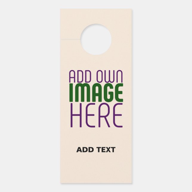 AVISO DE PORTA MODELO DE TEXTO DE IMAGEM NATURAL SIMPLES EDITÁVEL (Frente)