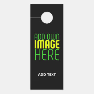 AVISO DE PORTA MODELO DE TEXTO DE IMAGEM NEGRA SIMPLES EDITÁVEL M