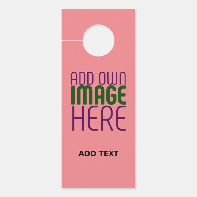 AVISO DE PORTA MODELO MODERNO EDITABLE SALMON PINK IMAGE (Frente)