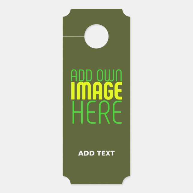 AVISO DE PORTA MODERNO EDITABLE ARMY GREEN IMAGE TEXTO MODELO (Frente)