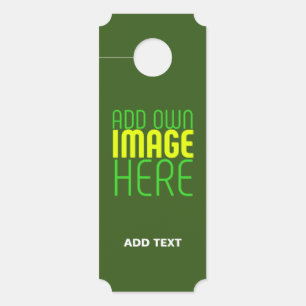 AVISO DE PORTA MODERNO EDITABLE FOREST GREEN IMAGE TEXTO MODELO